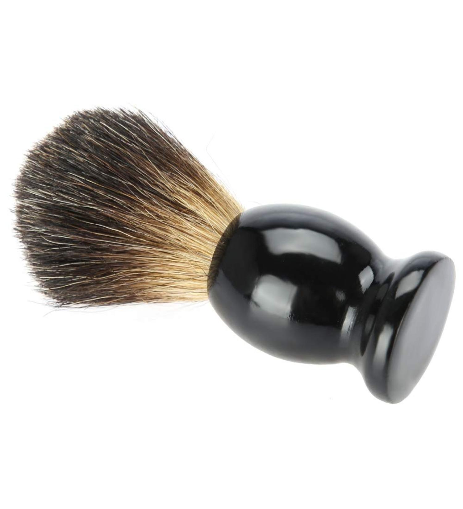Men's 100% Pure Shaving Brush - Professional Hairdressing Tool with Black Handle for Effortless Shaving - Buy Online on GoSupps.com