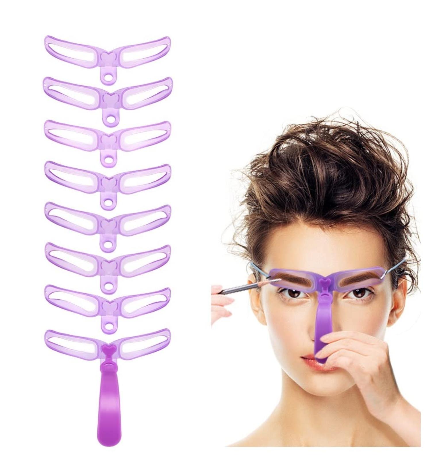 Amariver Eyebrow Stencils Kit - 8 Reusable Styles with Handle and Strap - Buy Online on GoSupps.com