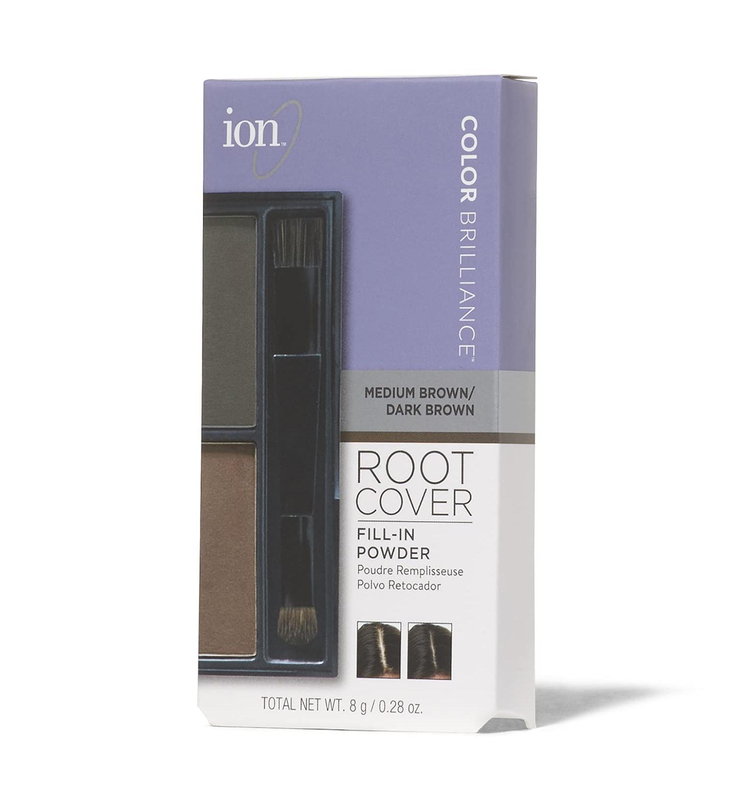 Ion Medium/Dark Brown Root Cover Fill-in Powder Instant Hair Color Touch-Up for Gray Coverage - Buy Online on GoSupps.com