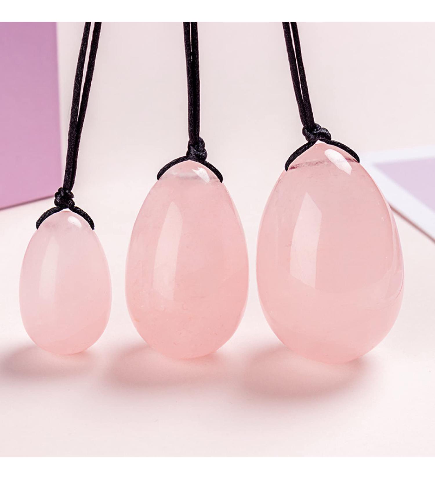 100% Pure Natural Quartz Yoni Egg Set | Kegel Exercise Balls & Muscle Massage Jade Eggs - Black-M - Buy Online on GoSupps.com