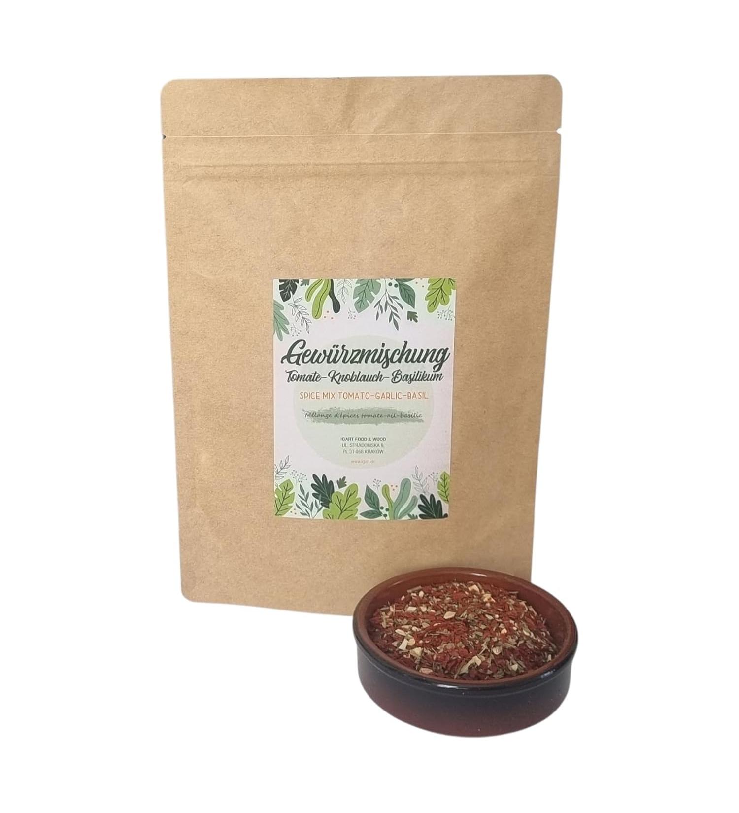 IGART FOOD WOOD IGART FOOD&WOOD Spice mix tomatogarlicbasil 200g Italian spice mix Mediterranean spices for pasta and pizza ideal for bruschetta marinades 100 natural ingredients - Buy Online on GoSupps.com