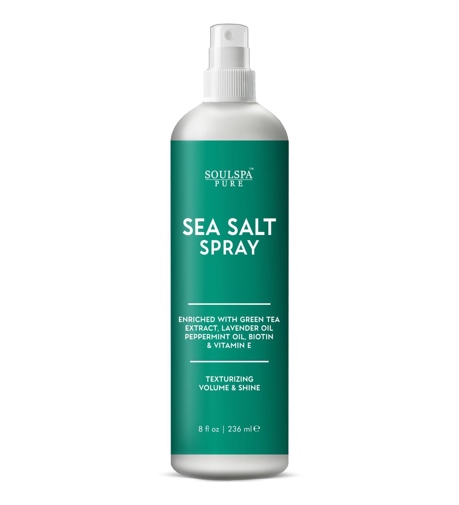 Sea Salt Spray for Hair Men & Women - with Biotin Peppermint & Lavender Oil - Textured Hairstyles Curl-Defining Beach Waves for Volume & Shine - 8 fl oz - Buy Online on GoSupps.com