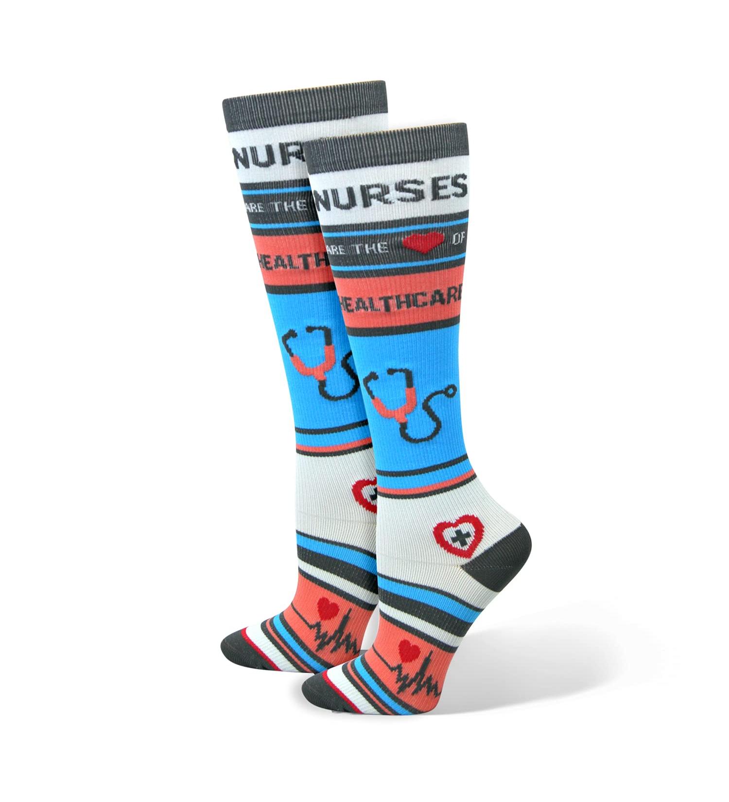Women's Nurse Print 10-14mmHg Compression Sock (Nurse Healthcare)