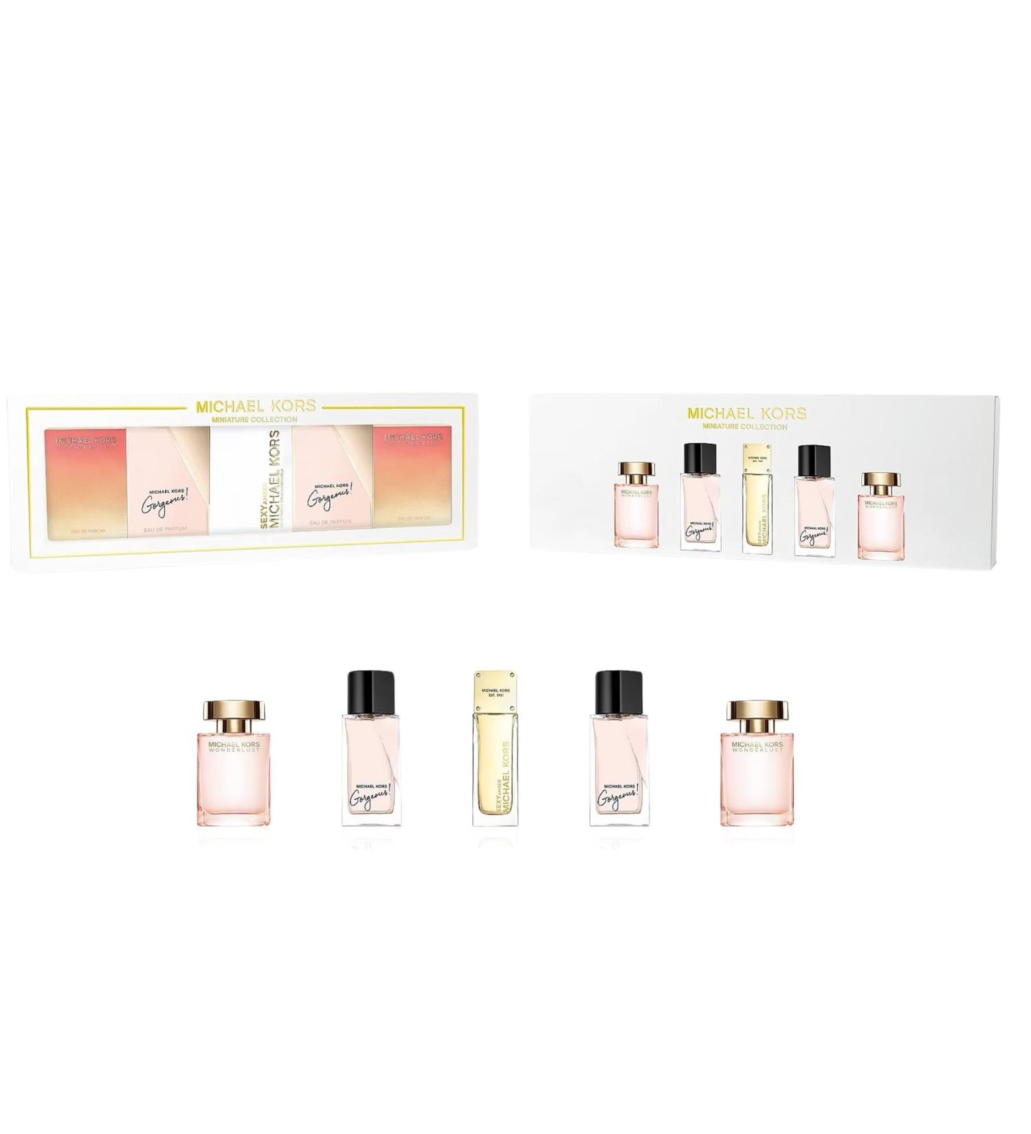 Michael Kors Perfume for Women Mini Gift Set Variety Splashes Gorgeous Wanderlust Sexy Amber