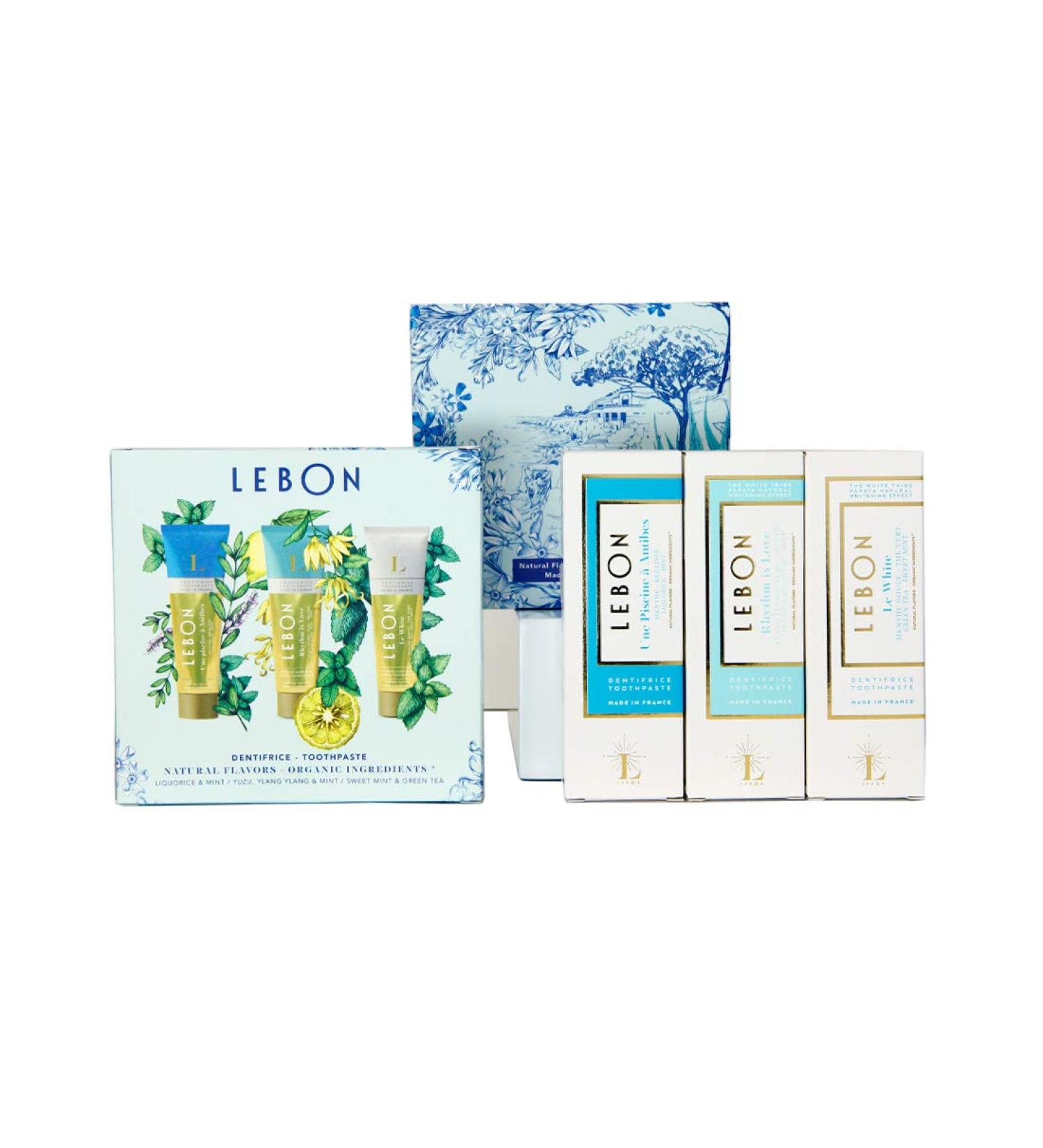 Shop Lebon Toothpaste Blue Gift Box (3x25ml) - Premium Eco-Friendly Oral Care for a Bright Smile | International Shipping Available - Buy Online on GoSupps.com