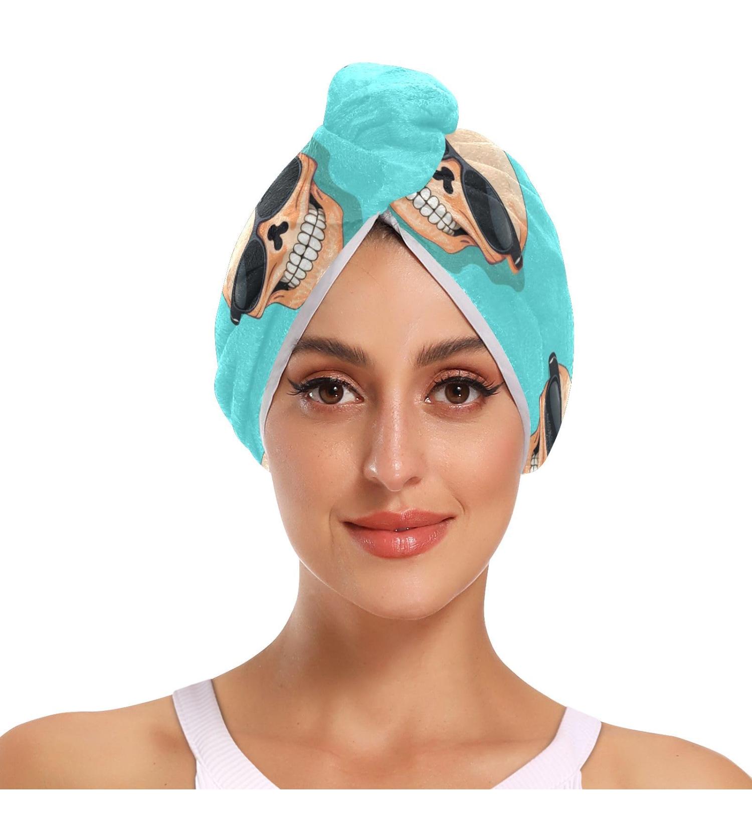 Super Absorbent Bald Skull Head Hair Towel 2 Pack - Quick Drying Turbans for Women & Girls - Buy Online on GoSupps.com