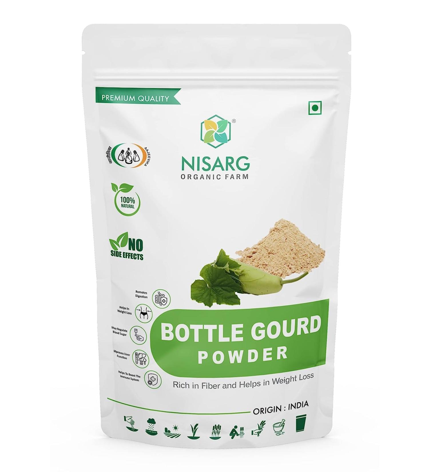 Nisarg Organic Lauki/Doodhi (Dudhi) / Bottle Gourd Powder | 100 Gram | 100percentage Organic | Weight Loss | Increased Cholesterol | Effective in Constipation |