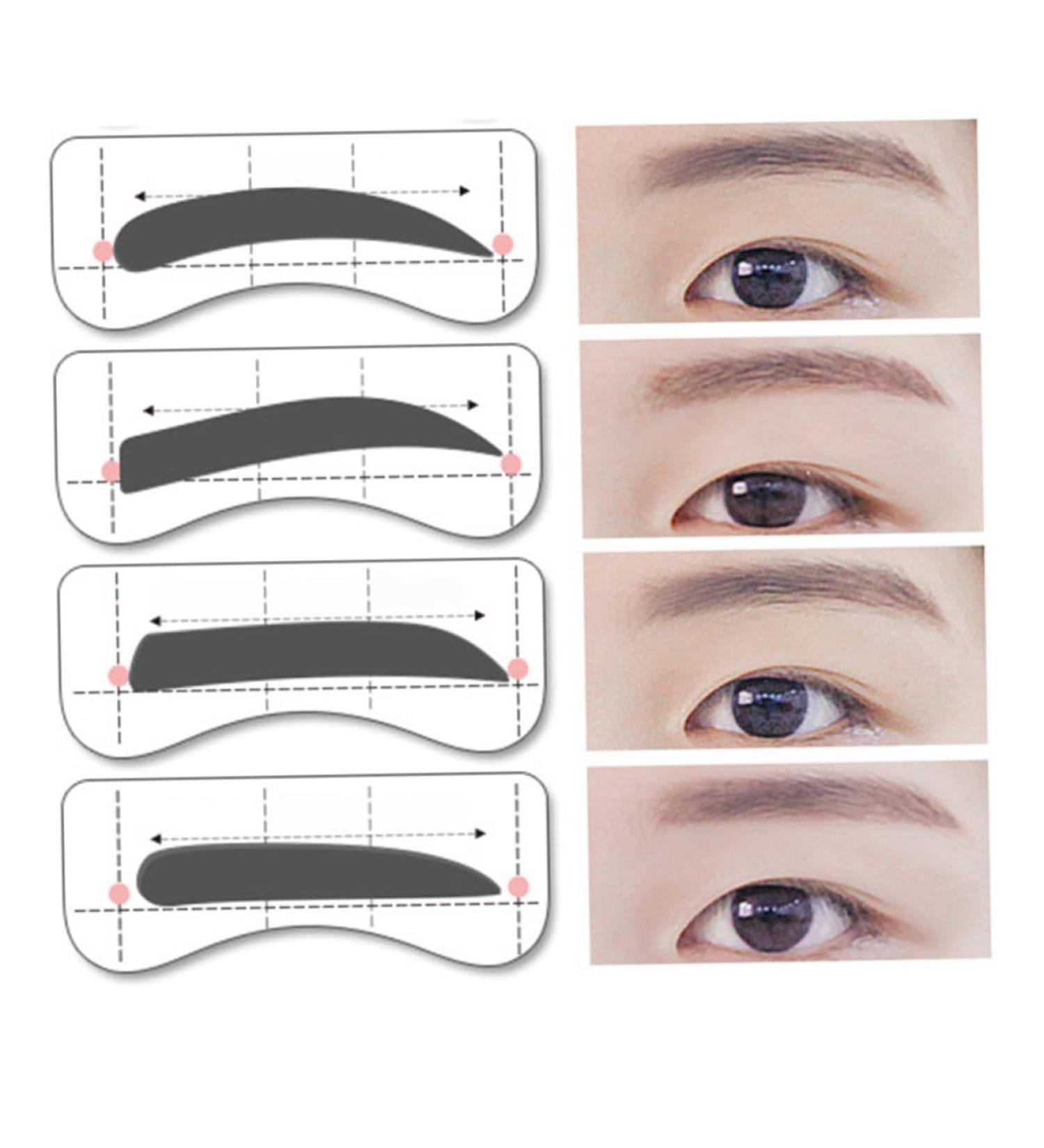 Beavorty 32 Pairs 8 Eyeshadow Eyebrow Template Kits Eyebrow Sticker Mold Eyebrow Trimming Makeup Tools - Buy Online on GoSupps.com