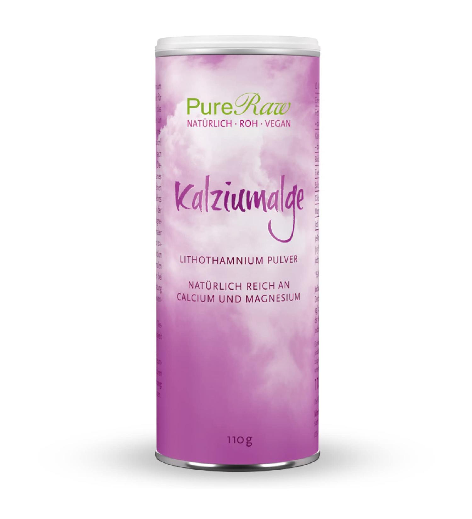 Calcium Algae Natural Powder | Bioavailable Calcium & Magnesium | Pureeraw Lithothamnium Calcareum 110g - Premium eCommerce Shipping Worldwide - Buy Online on GoSupps.com