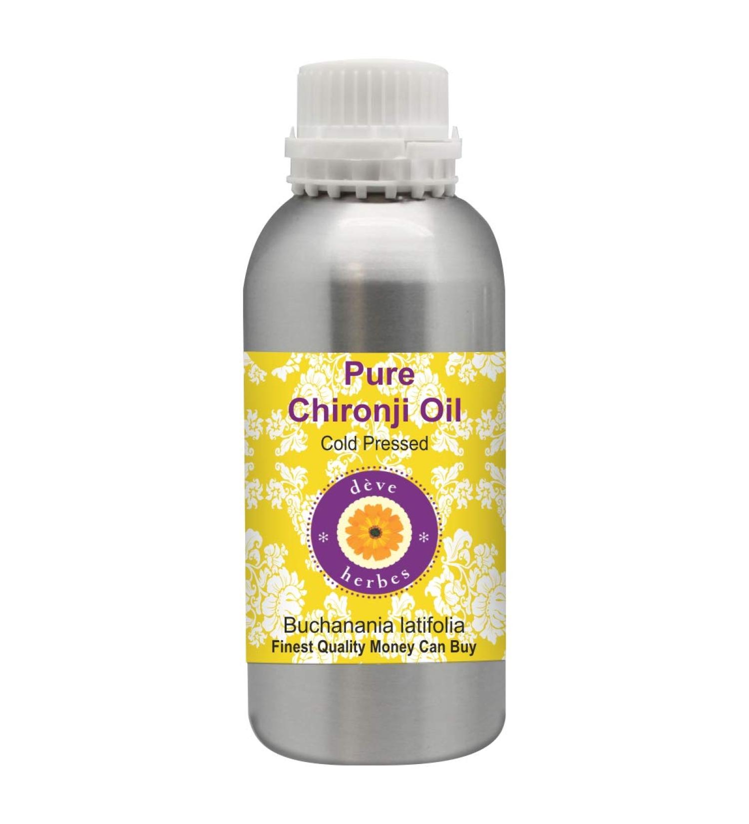 Deve Herbes Pure Chironji Oil Buchanania latifolia 100 Natural Therapeutic Grade Cold Pressed 630ml - Buy Online on GoSupps.com