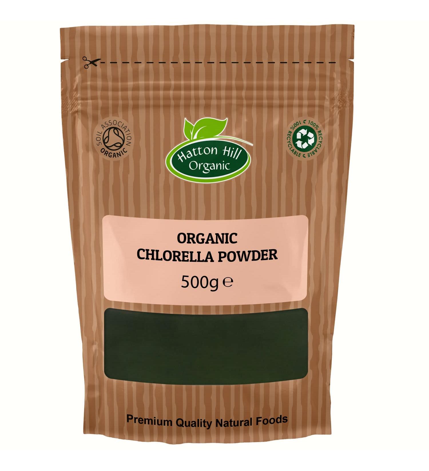 Organic Chlorella Powder 500g - Hatton Hill Organic | Pure & Nutrient-Rich Superfood - Buy Online on GoSupps.com