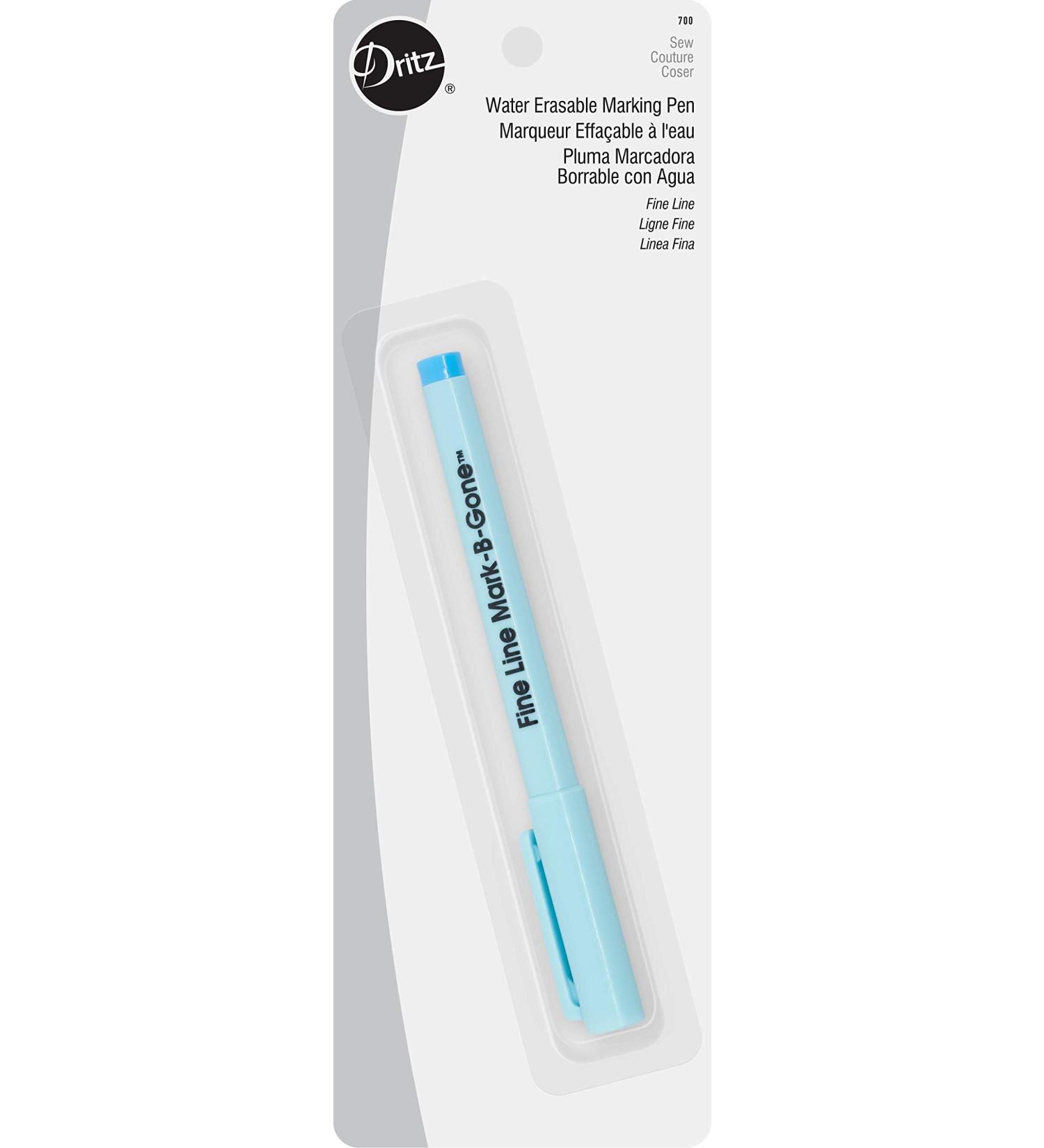 Dritz 700 Fine Line Marking Pen - Blue Water Erasable | Easy Fabric Marking Tool - Buy Online on GoSupps.com