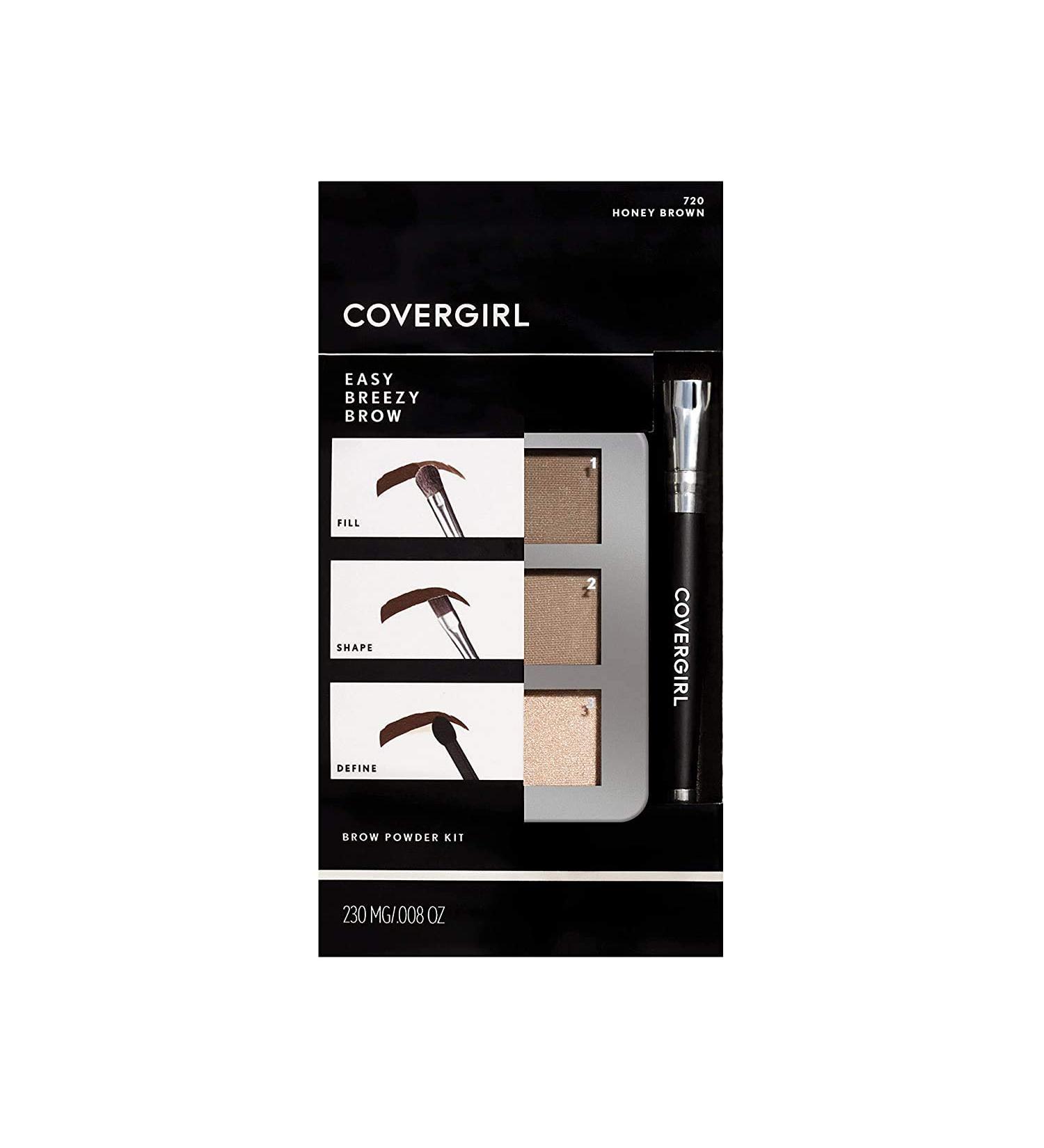 COVERGIRL Easy Breezy Brow Powder Kit in Soft Blonde - Eyebrow Kit with Double-Ended Brush - 1 Count - Buy Online on GoSupps.com