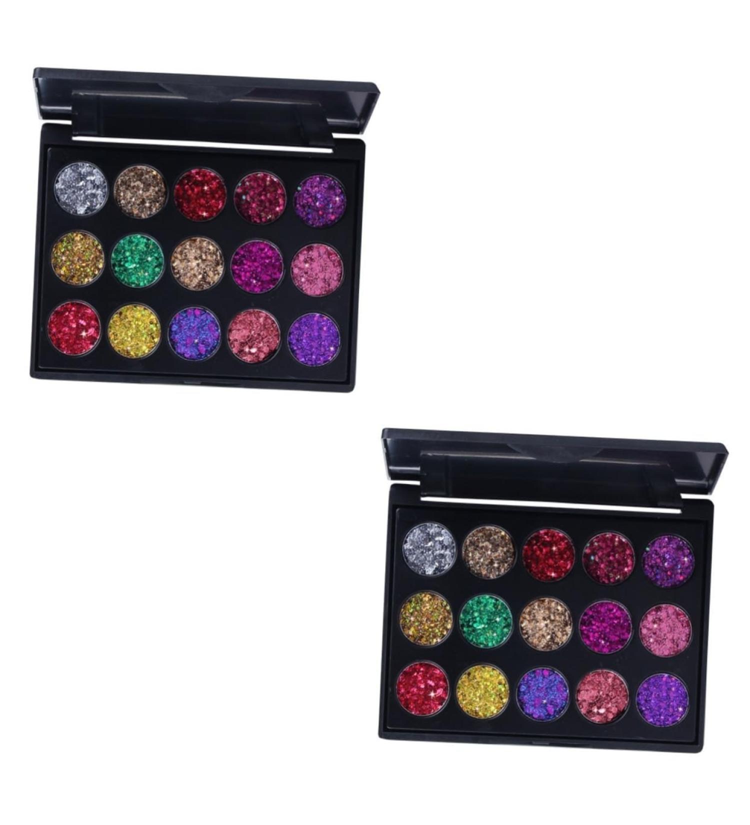 FOMIYES 2pcs 15 Pearly Eye Cosmetic Shadow Combination Matte Colors Makeup Pallet Lustre 1 count (Pack of 1) As Shownx2pcs - Buy Online on GoSupps.com