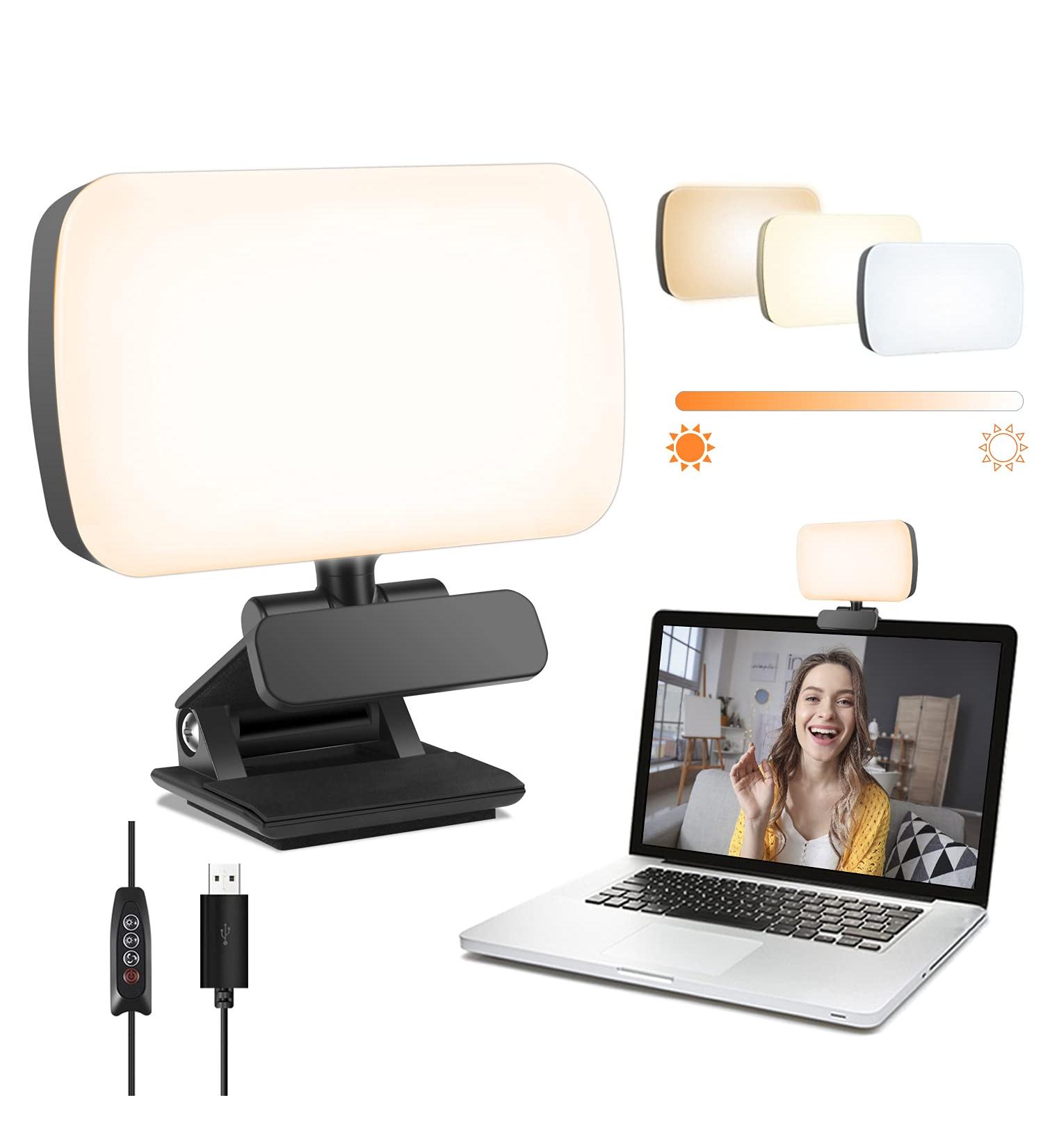 Video Conference & Webcam Lighting for Remote Work, Zoom Calls, Live Streaming - Sturdy Clip On Video Light for Zoom Meetings - Buy Online on GoSupps.com