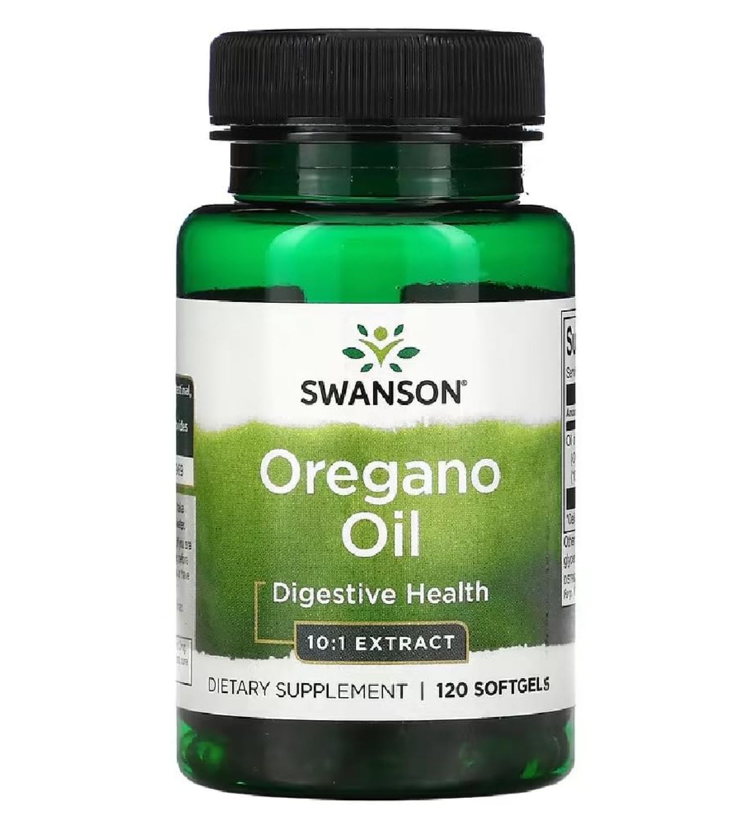 Swanson - Oregano Oil - Oregano Oil 10:1 Extract | Digestive Health Supports - 120 Capsules