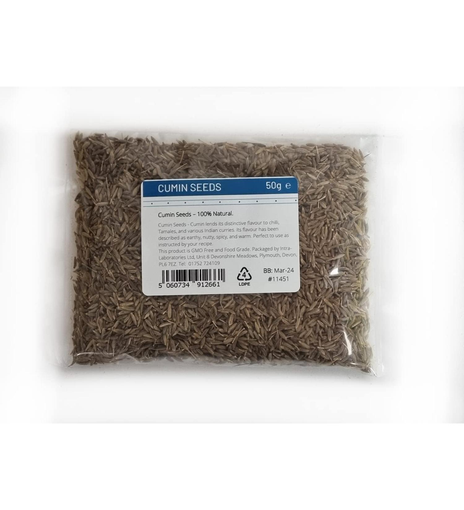 Entirely Ingredients Cumin Seeds 50g - Selected for Premium Quality - Premium Food Grade - Buy Online on GoSupps.com