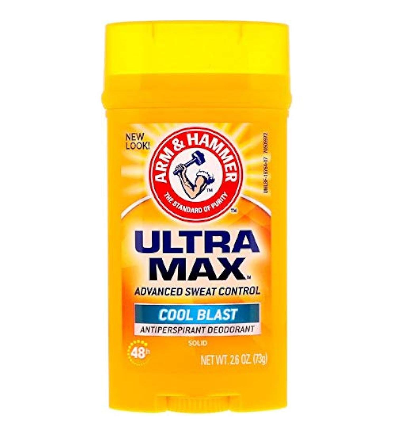 ARM & HAMMER ULTRAMAX Anti-Perspirant Deodorant Invisible Solid Cool Blast 2.80 oz (Pack of 4)