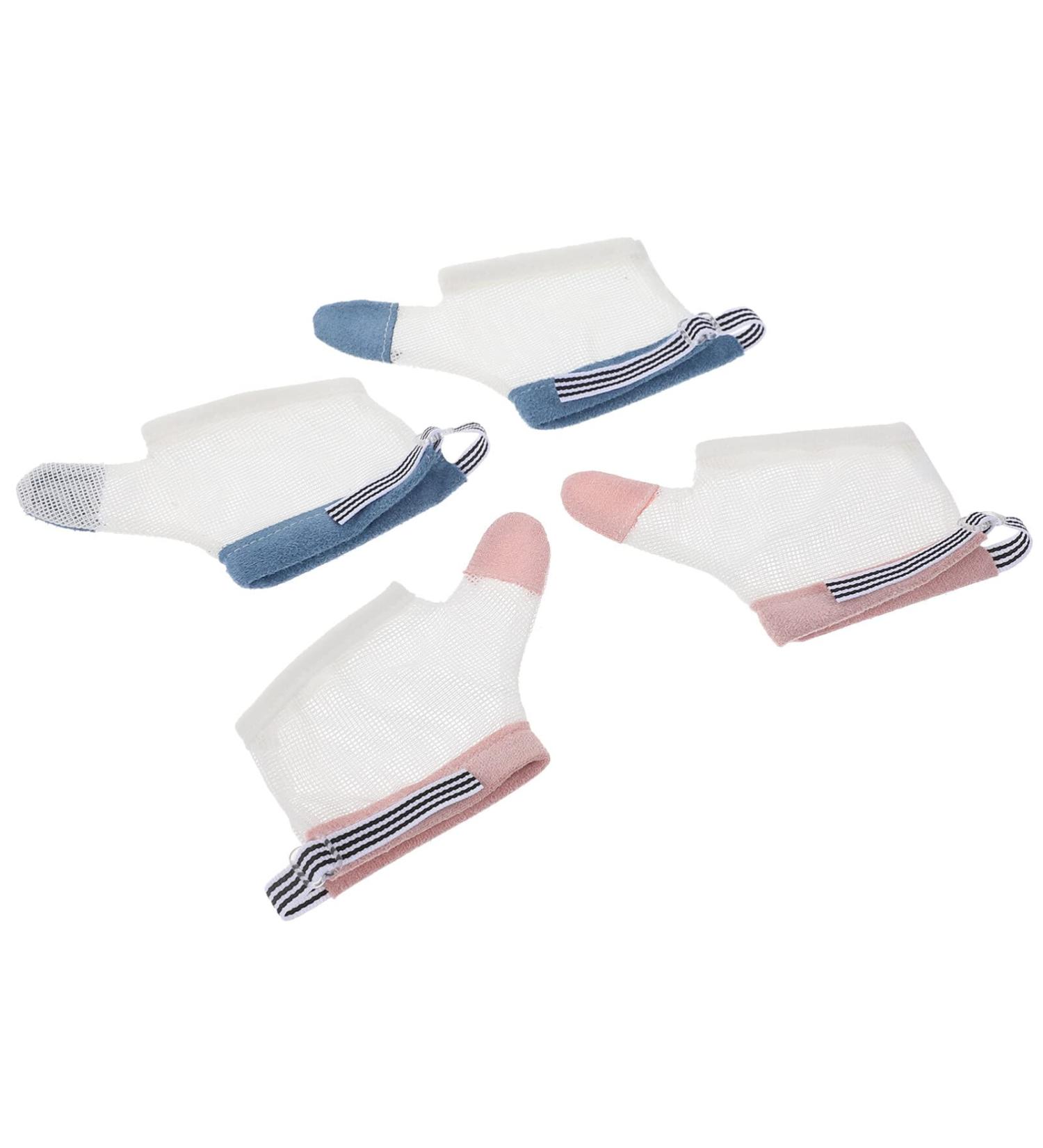 Mipcase 2 Pairs Baby Stop Thumb Sucking Finger Guard Kid Infant Stop Thumb Sucking Kit Soft Mesh Fabric Stop Sucking Gloves Baby No Scratch Breathable Finger Thumb Protector Mitts L 12.5x7x0.5 - Buy Online on GoSupps.com