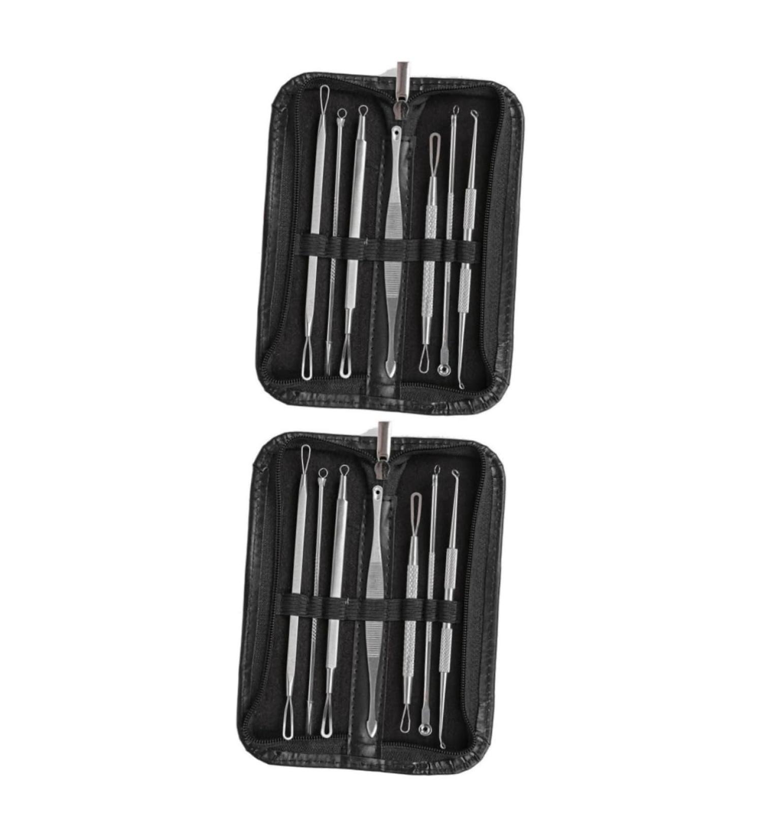 FOMIYES 14 Pcs Comedone Extractor Pimple Tools Blackhead Removal Extractor Tools Stainless Steel - Buy Online on GoSupps.com