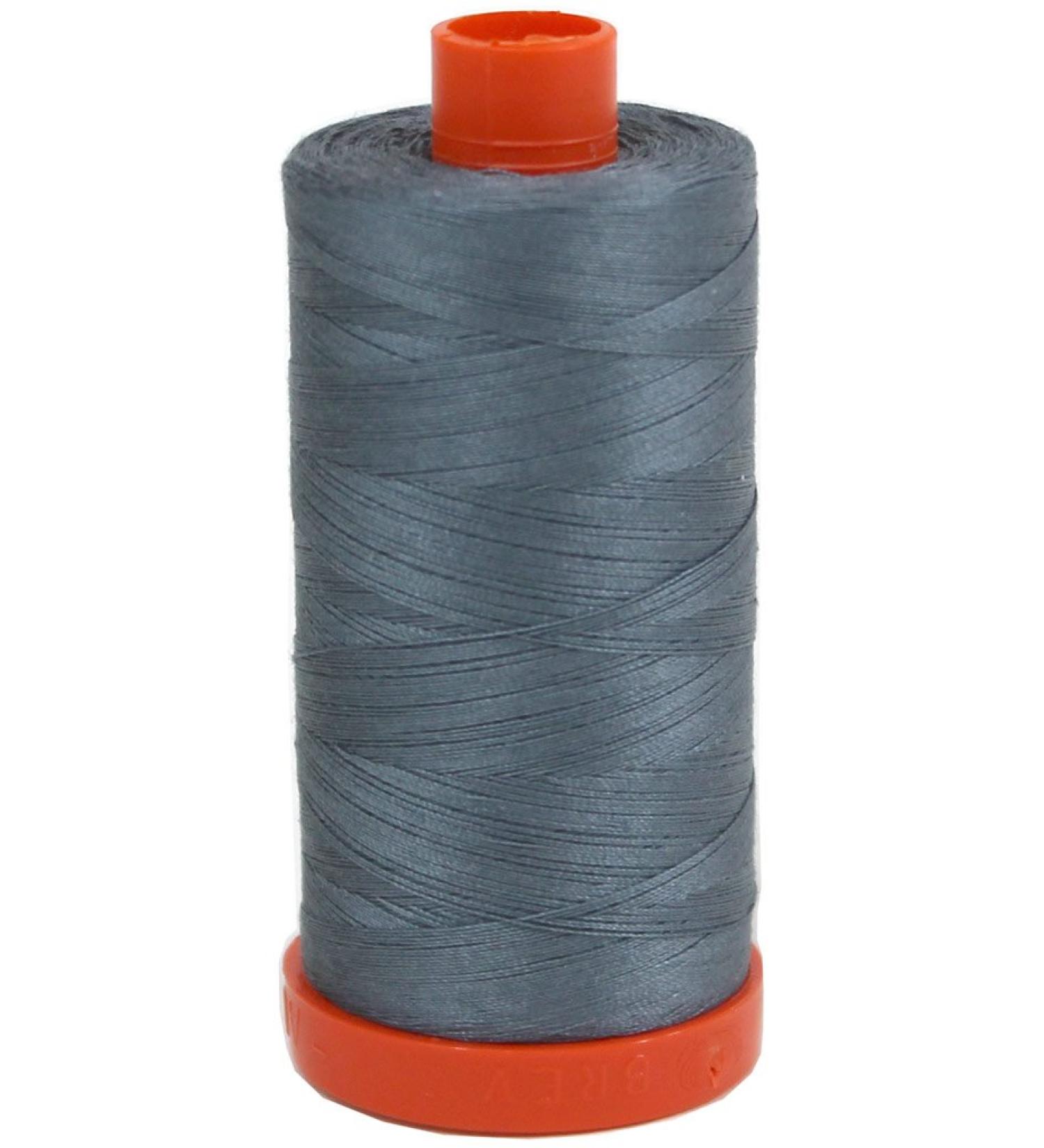 Aurifil Thread 1246 Med/Dark GREY Cotton Mako 50wt Large Spool 1300m
