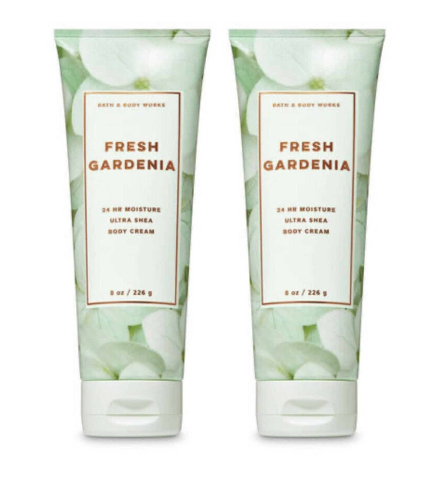 Bath and Body Works Gift Set of of 2 - 8 oz Body Cream - (Fresh Gardenia)  Full - Buy Online on GoSupps.com