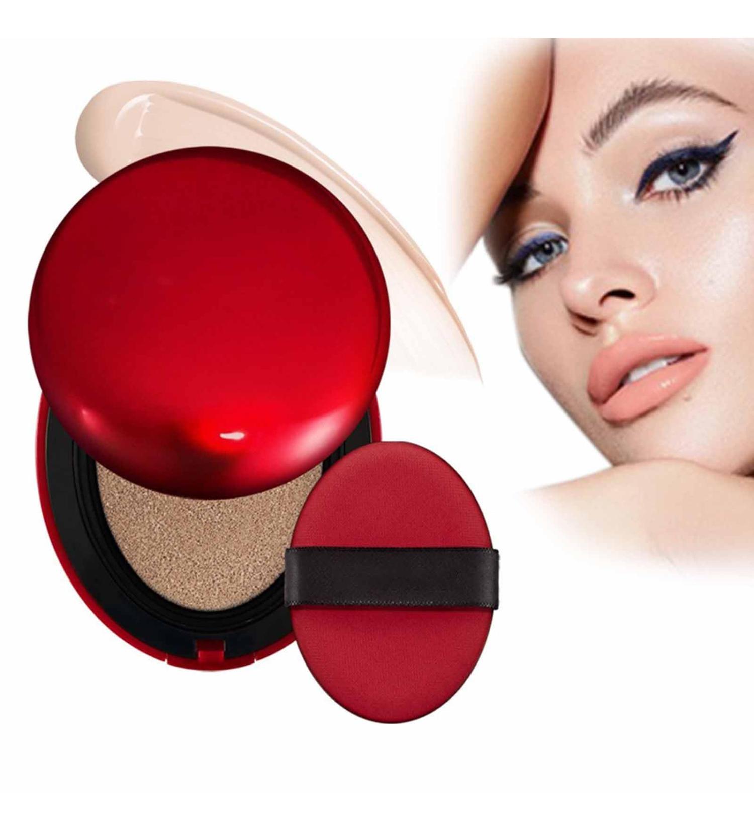 Red Cushion Foundation Cushion Foundation For Glass Skin Modular Coverage Semi-Mate Moisturizing Foundation For Flawless Makeup Uniform Complexion (21N ONE) - Buy Online on GoSupps.com
