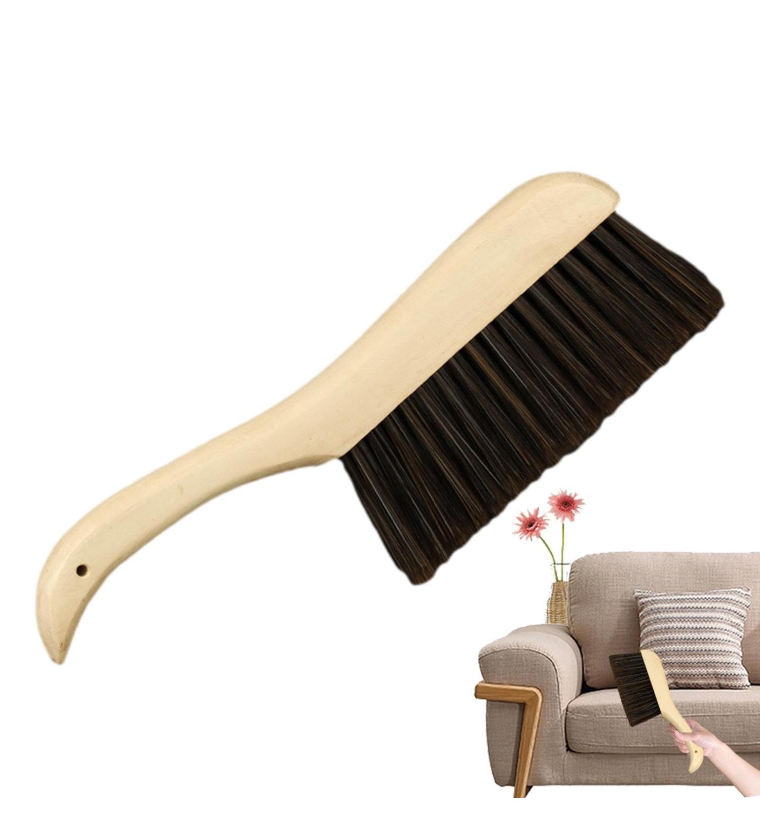 Shakven Dusting Brush for Cleaning Soft Dust Brush | Hand Brushes Small Broom Long Wooden Handle for Car Bed Furniture Clothes - Buy Online on GoSupps.com