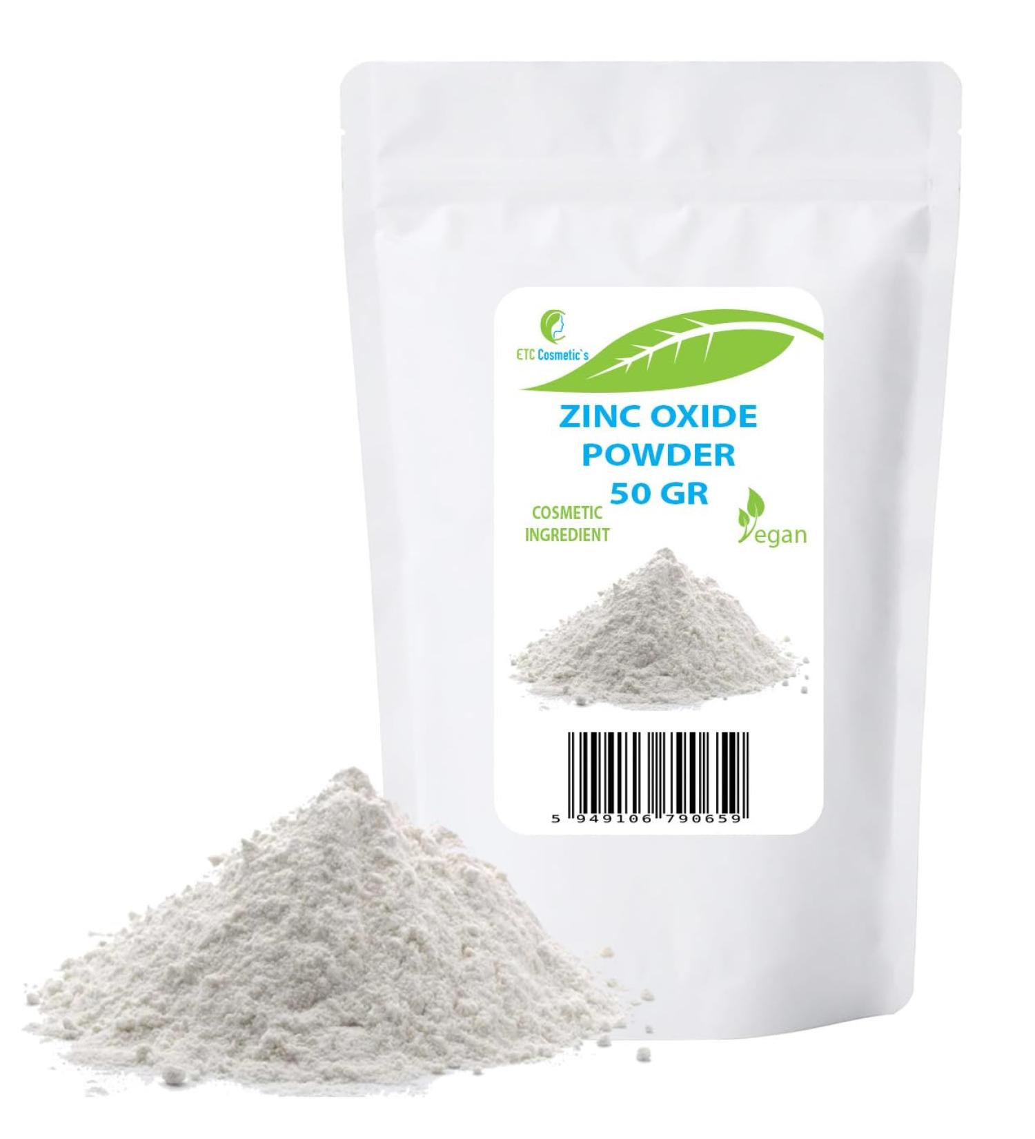 Zinc Oxide Powder 50g - High Purity Cosmetic Ingredient Non-Nano & International Shipping - Buy Online on GoSupps.com