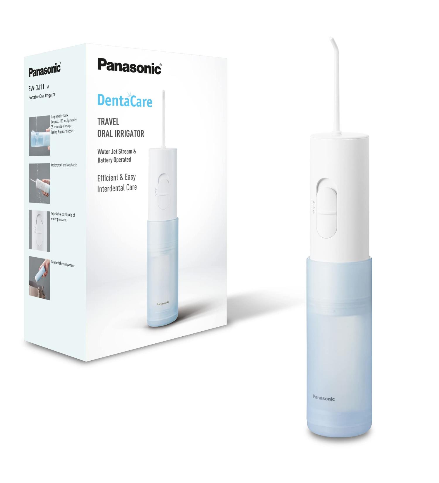 Panasonic EW-DJ11-A503 Oral Irrigator | Compact Portable & Easy-to-Use | 2 Water Pressure Settings | International Shipping Available - Buy Online on GoSupps.com