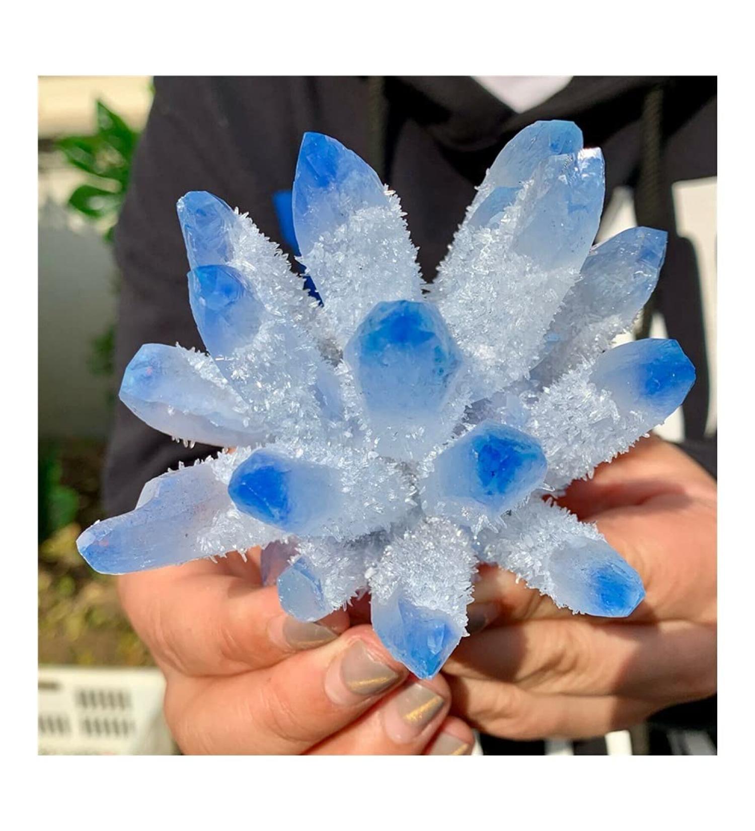 Natural Crystal Rough Sky Blue Phantom Quartz Beautiful (Size : 400-500g) - Buy Online on GoSupps.com