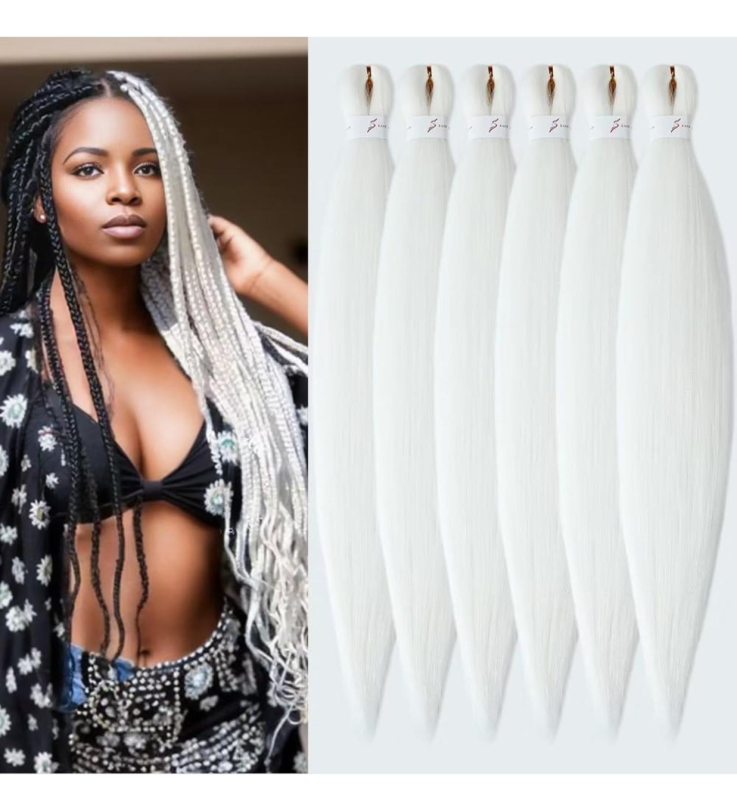 YDDM 32 Inch Pre Stretched Braiding Hair Extensions - 6 Packs White Jumbo Braids (60#) for Art Hair - Shop Now! - Buy Online on GoSupps.com