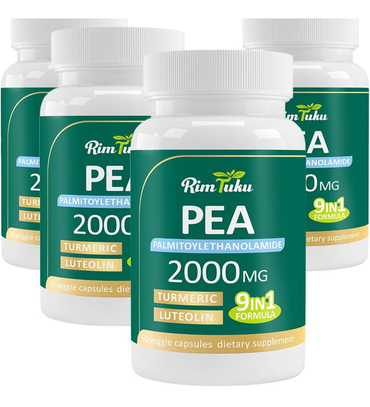 Liposomal Palmitoylethanolamide 2000MG + Luteolin 200MG + Turmeric 200MG & Fisetin 100MG Micronized Pea 99% Highly Purified Enhanced Absorption Pea Supplement 240 Capsules - Buy Online on GoSupps.com