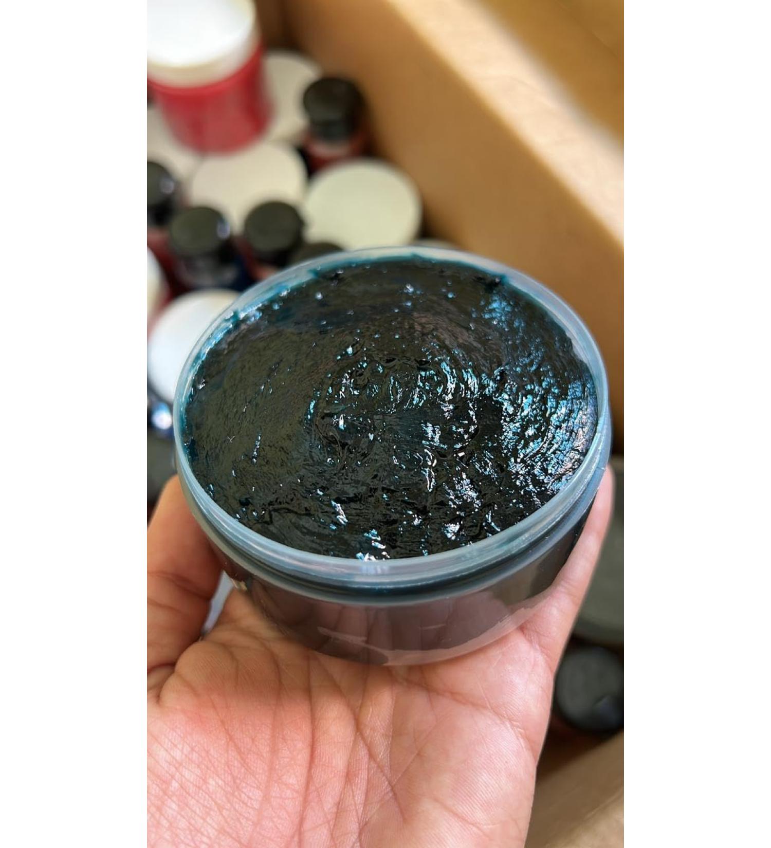 Pure Moroccan Black Soap with Blue Nila for Brightening Skin and Deep Cleansing Skin-Enhancing Hammam Experience by MLT Cosmetics