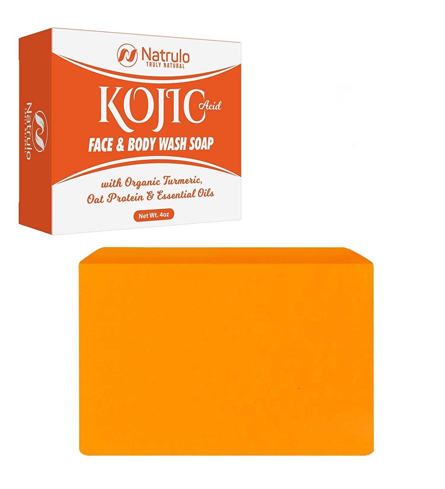 Kojic Acid + Turmeric Soap Bar - Brighten Skin Tone, Even Complexion - 4oz Made in USA - Buy Online on GoSupps.com