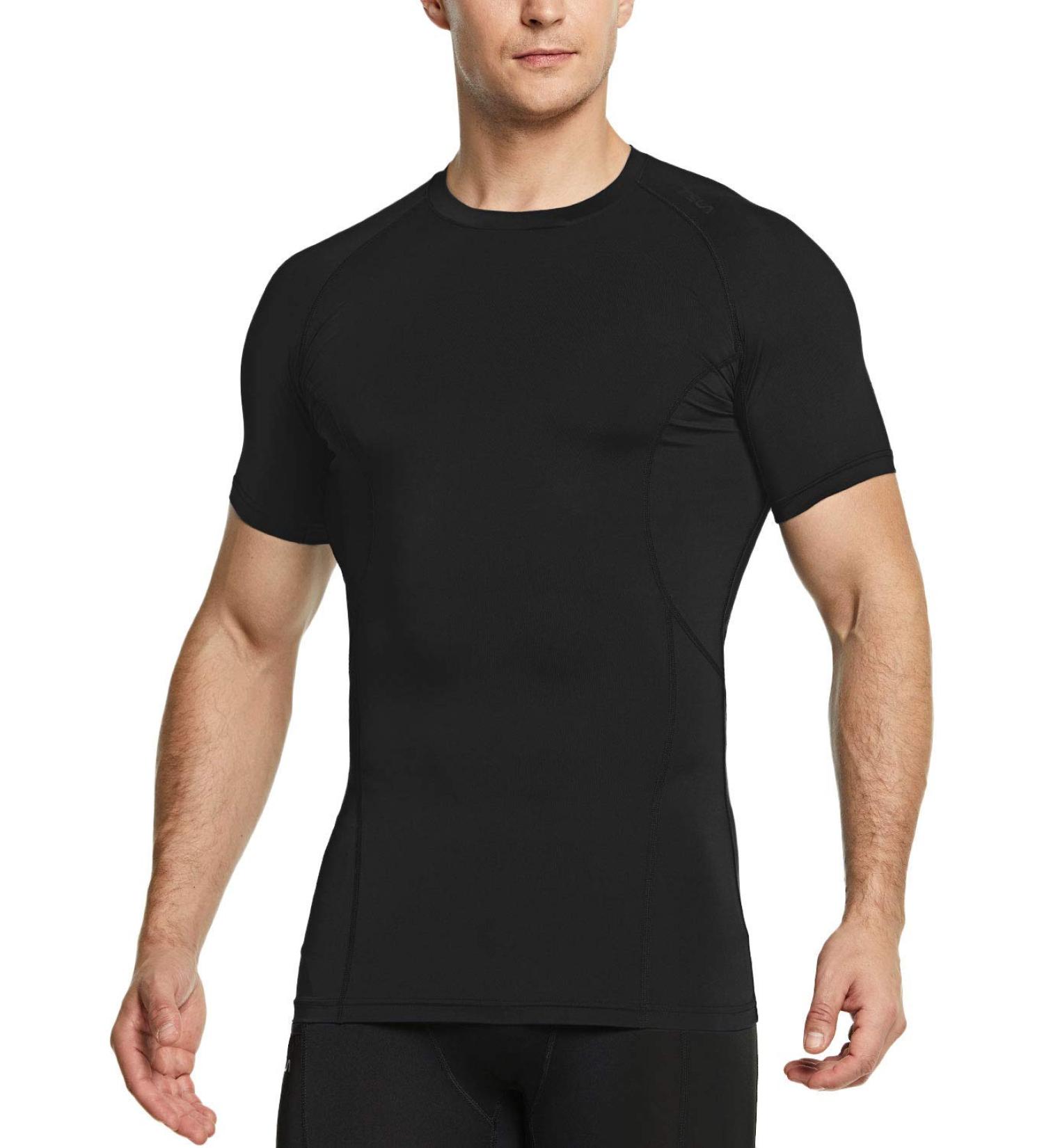 TSLA Men's UPF 50+ Quick Dry Compression Shirt 1/3 Pack - Black X-Large - Buy Online on GoSupps.com