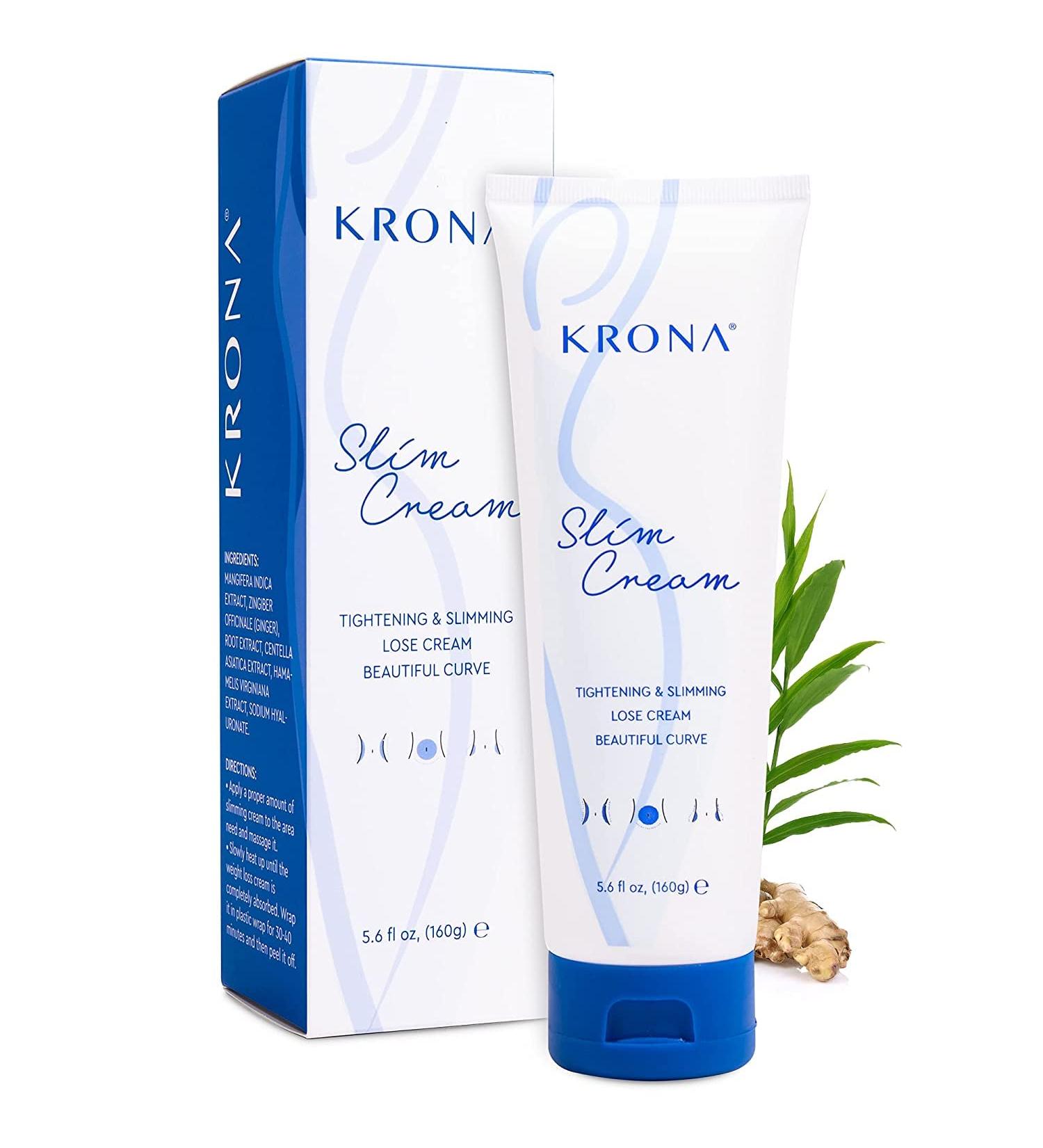 KRONA B Flat Belly Firming Cream - Skin Tightening & Cellulite Cream for Stomach, Thighs & Butt - Moisturizing Lotion with Natural Ingredients - 5.6 oz - Buy Online on GoSupps.com