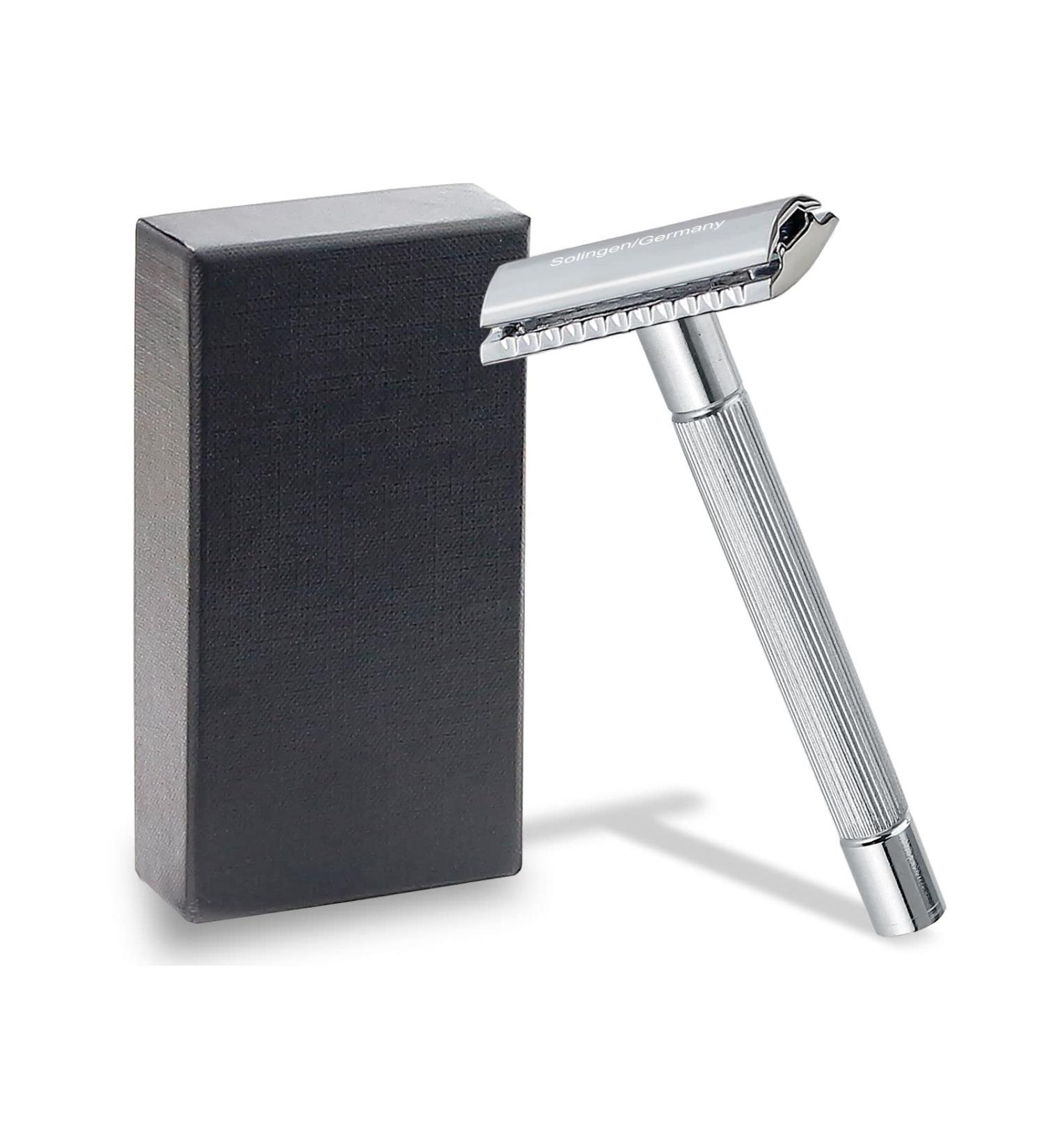 Premium Solingen Wet Razor - German Closed Comb Safety Razor for Perfect Beard Care | Stainless Steel Handle - Buy Online on GoSupps.com