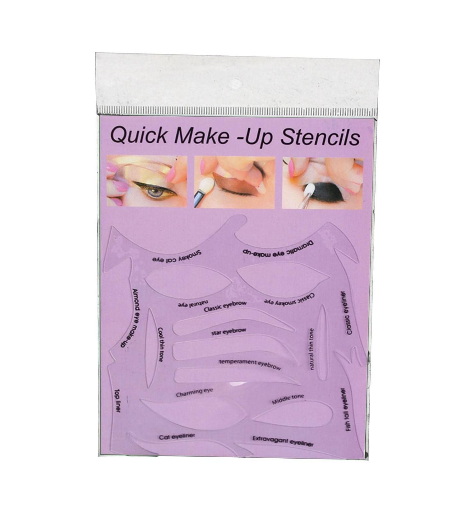 10 Eyeliner Stencil Kit | Cat Eyeliner Stencils Sticker Eyeliner Eyeshadow Stencils Beginner Kit Quick Makeup Model Tools For Hulzogul 10 Pcs 01 - Buy Online on GoSupps.com