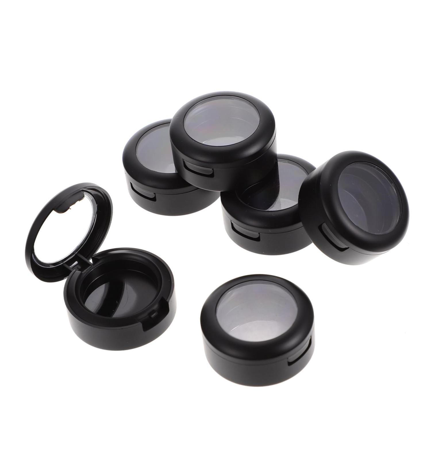 Ipetboom 8pcs Box Empty Eye Shadow Box Travel Accessories Makeup Eyeshadow Jar Bead Eyeshadow Holder Make up 4x3.8cm Black - Buy Online on GoSupps.com