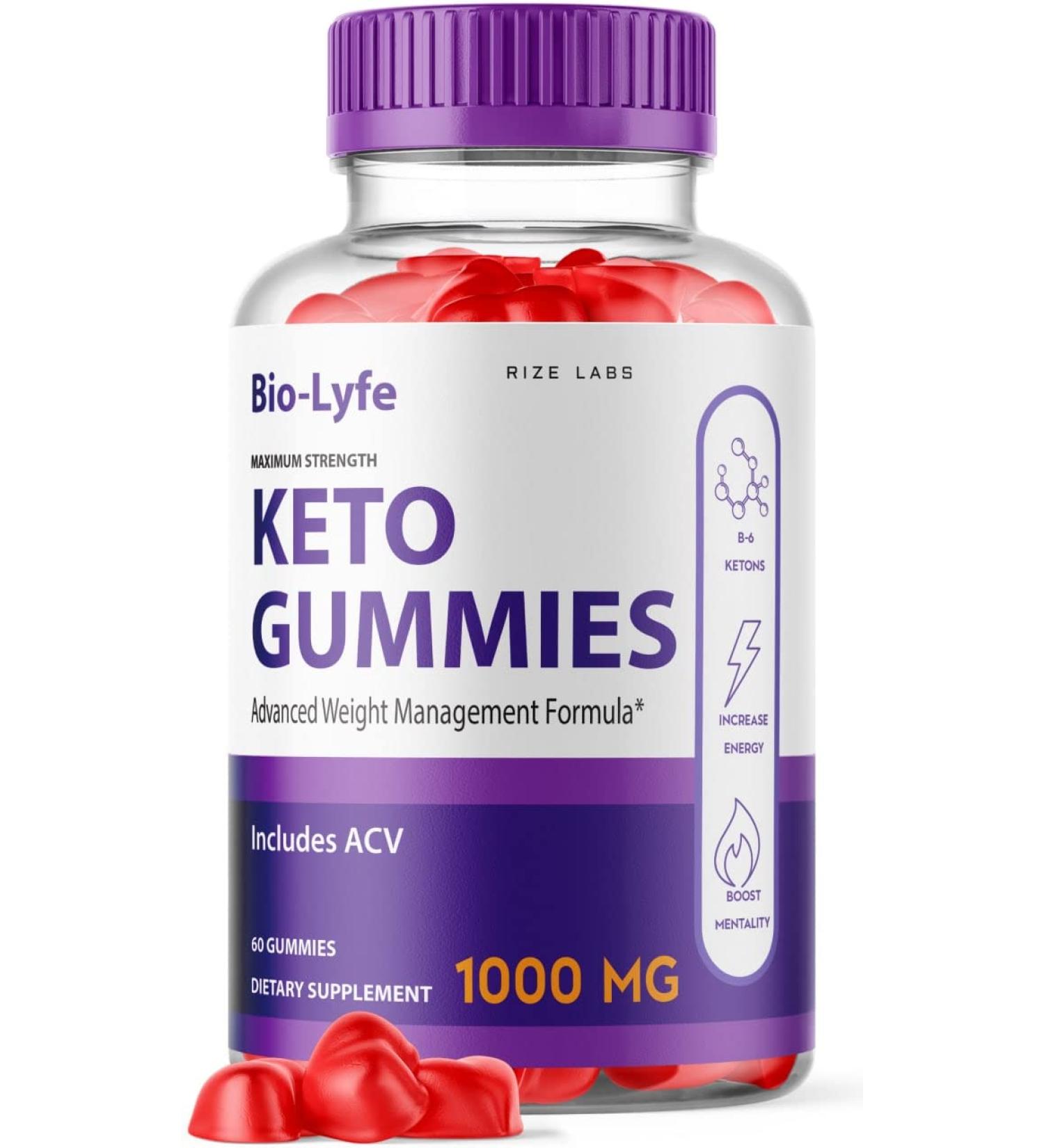 BioLyfe Keto ACV Gummies - Maximum Strength Apple Cider Vinegar Formula (60 Gummies) - Buy Online on GoSupps.com