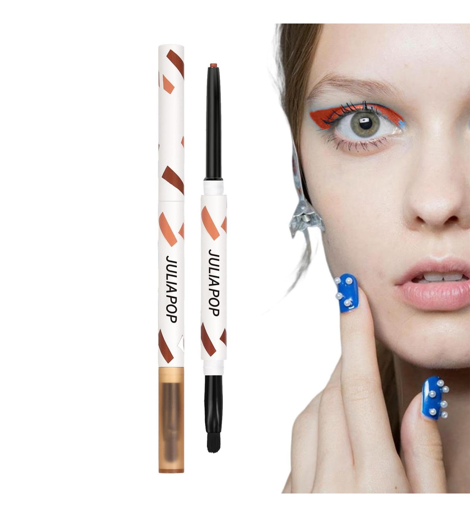 Eyeliner - Makeup Cream Gel Texture with Brush - Quick Drying Eye Liner Long Lasting Eye Pencil Makeup Supplies Rowces Novelty Orange - Buy Online on GoSupps.com