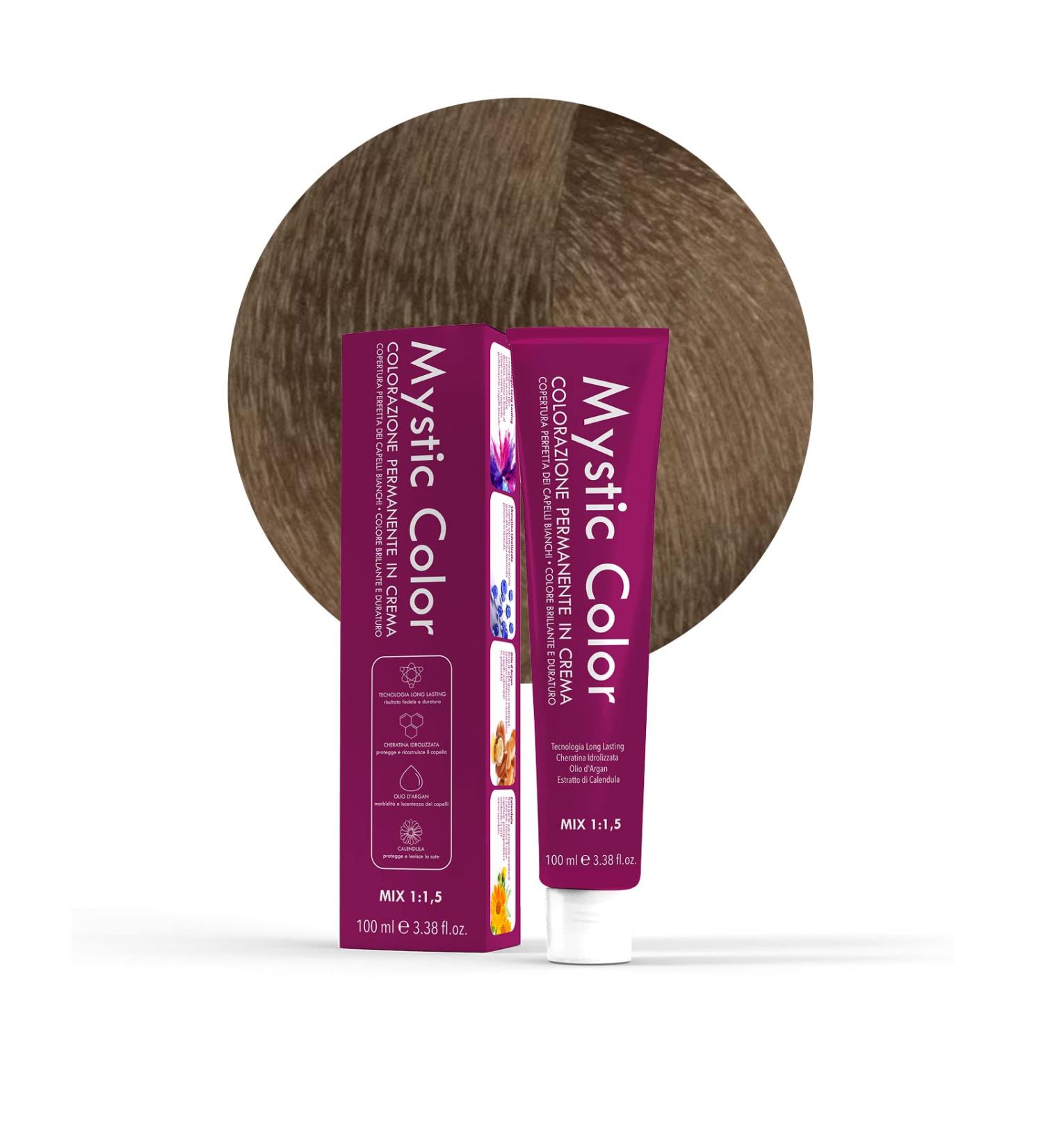 Mystic Color Hair Color Formula Enriched with Argan Oil and Calendula Long-Lasting Permanent Coloring Cream Intense Blonde 7.0 100 ml - Buy Online on GoSupps.com