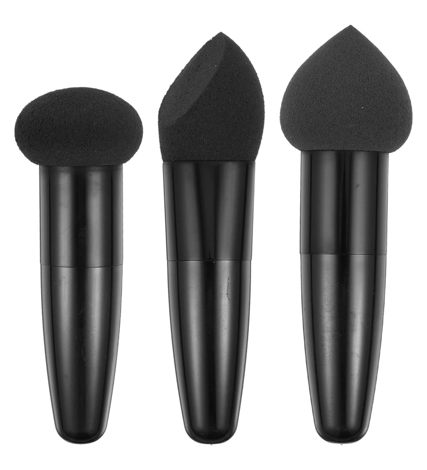 Beaupretty 3-Piece Makeup Sponge Set - Foundation Concealer & Powder Applicators (Black) | High-Quality Beauty Blender for Flawless Application - International Shipping Available - Buy Online on GoSupps.com