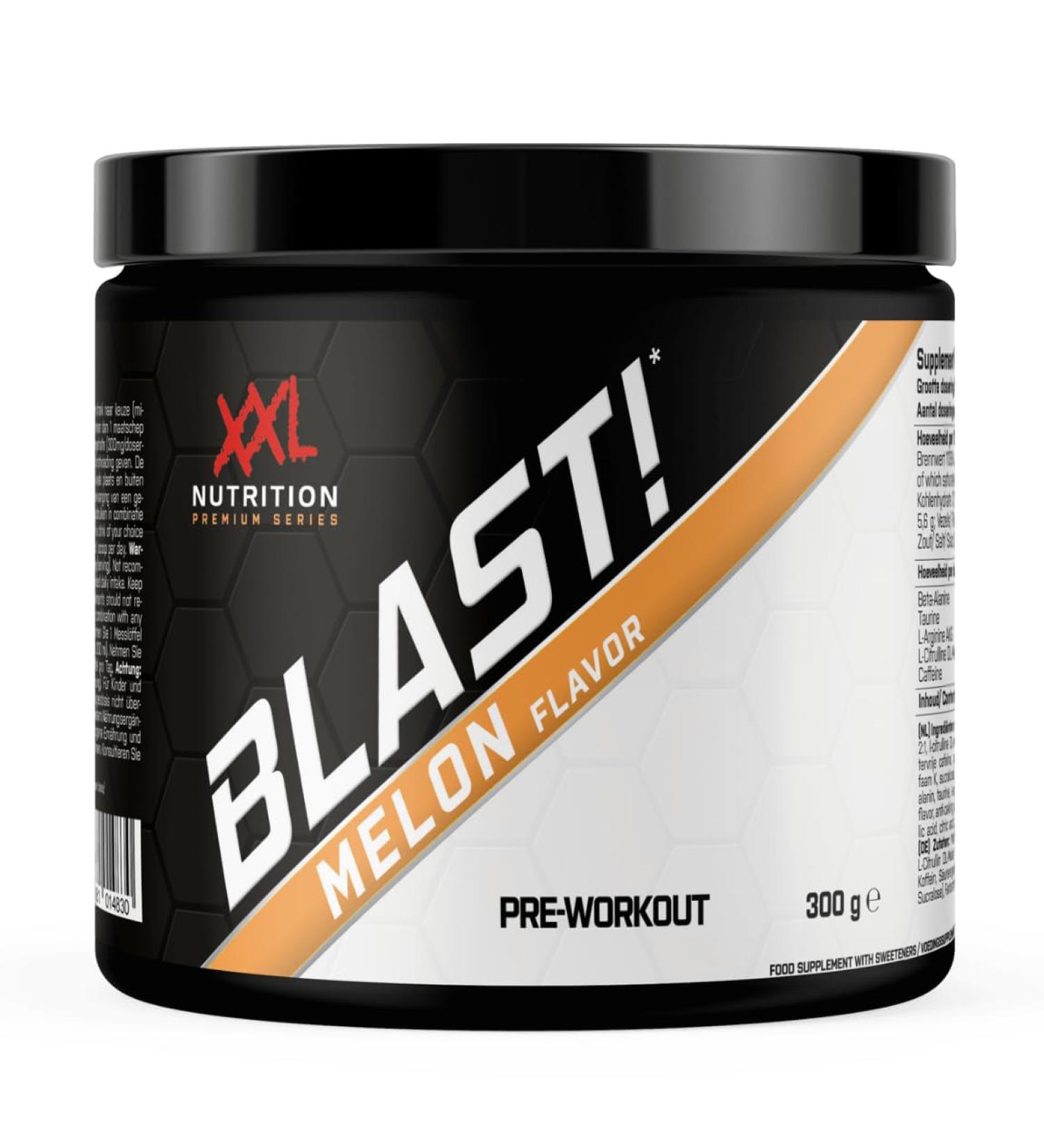 XXL Nutrition Blast! Pre Workout Powder - Melon Flavour | Caffeine Boost | 300g - International Shipping Available - Buy Online on GoSupps.com