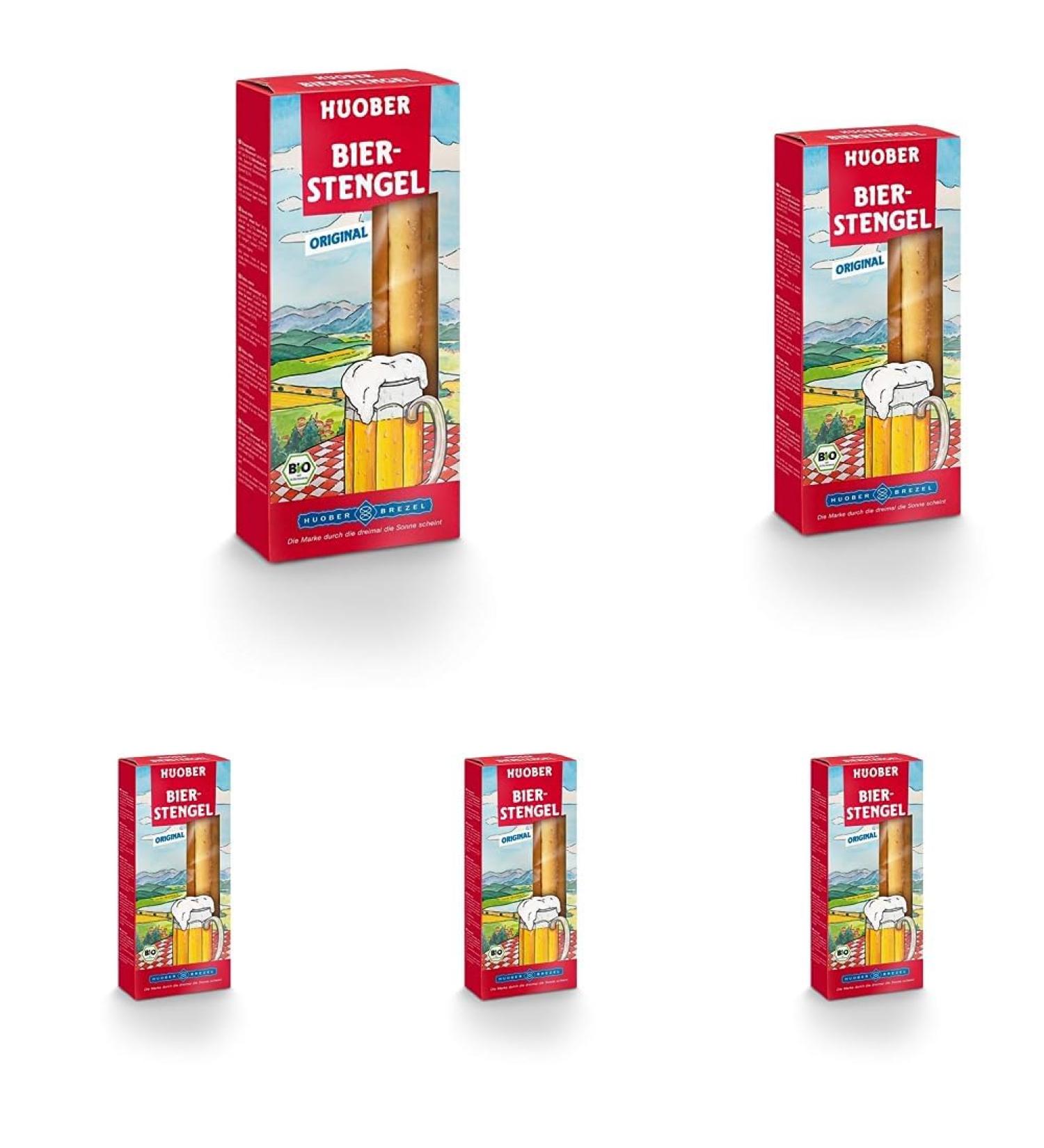 HUOBER Organic Beer Sticks crispy pastry sticks with caraway 100 g (pack of 5) 100 g (pack of 5)