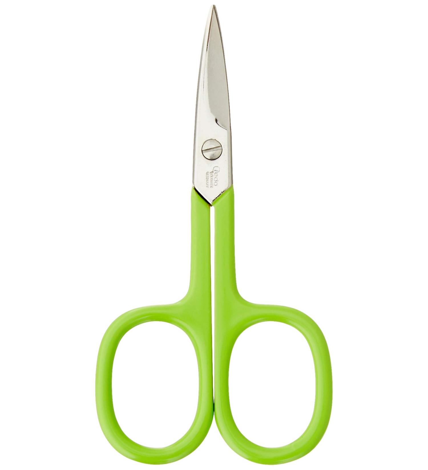 CREDO Nail Scissors 8 cm POP Art Curved Matte Chrome Green - Buy Online on GoSupps.com