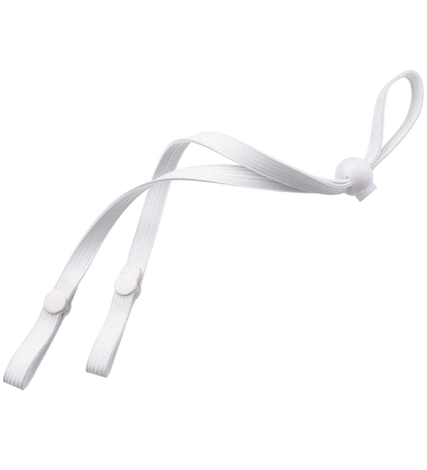 BBTO Adjustable Ear Straps - 12 Anti-Slip Ear Loop Extension Straps for Dust and Food Workers - White - Buy Online on GoSupps.com