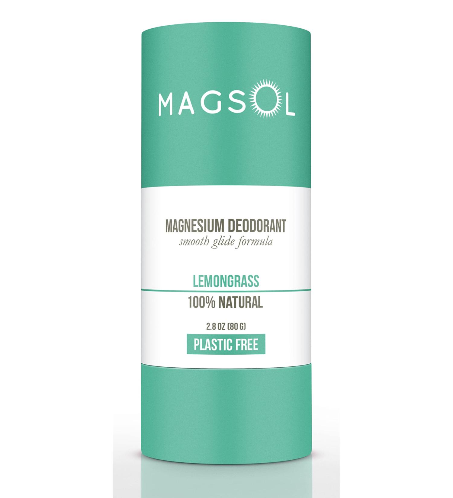 MAGSOL Plastic-Free Natural Deodorant for Women - Aluminum and Baking Soda Free - Lemongrass Scent - 2.8 oz - Buy Online on GoSupps.com
