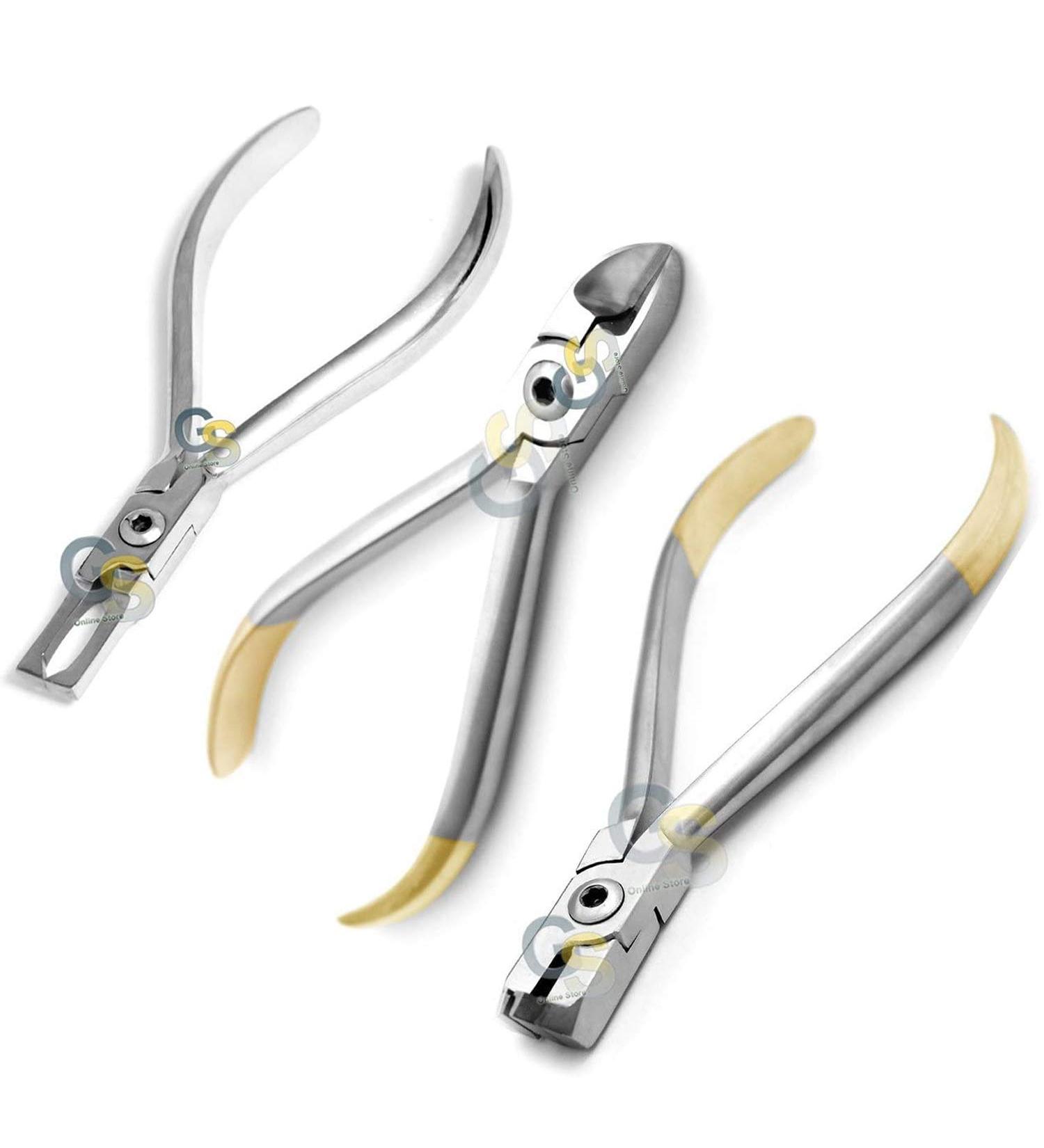 Tray Set UP Orthodontic + Pliers Hard Wire Cutter TC DISTAL + Bracket Remover Braces by G.S Online Store